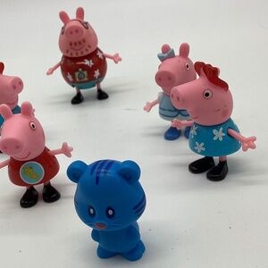 Peppa Pig Family & Friends Figure Lot – 6 Characters (Peppa, George, Mummy Pig,